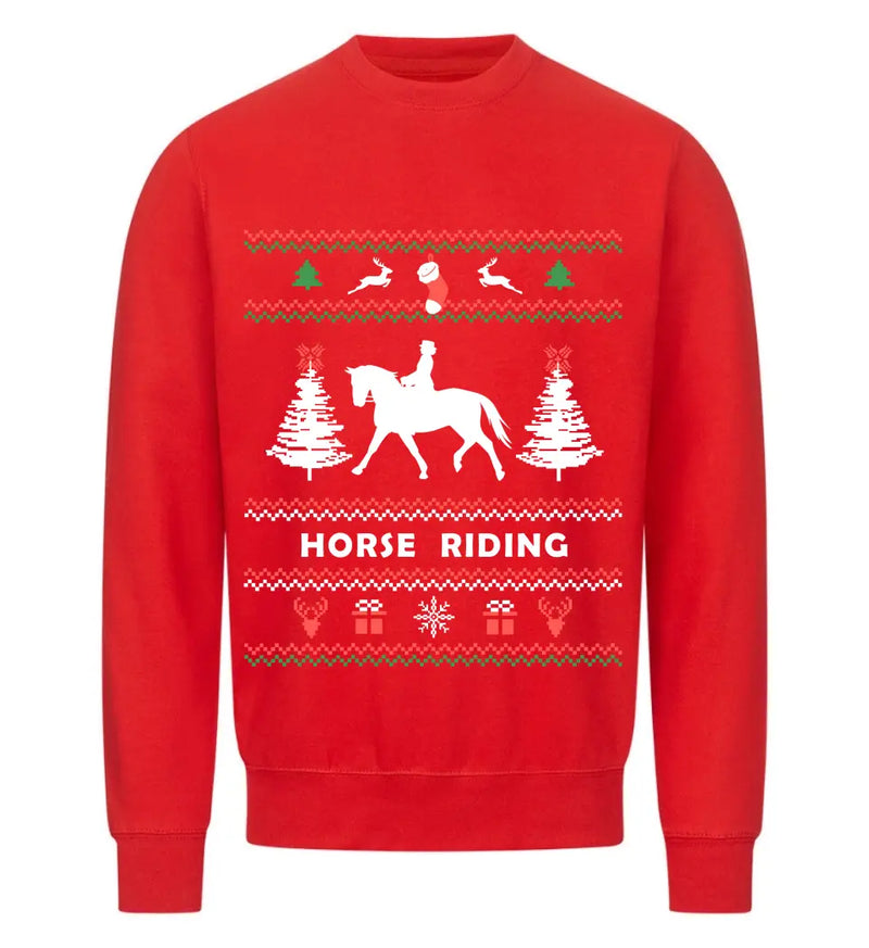 "Christmas Horse Riding" Sweater unisex