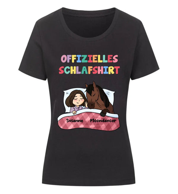 "offizielles Schlafshirt" T-Shirt Damen (personalisierbar)