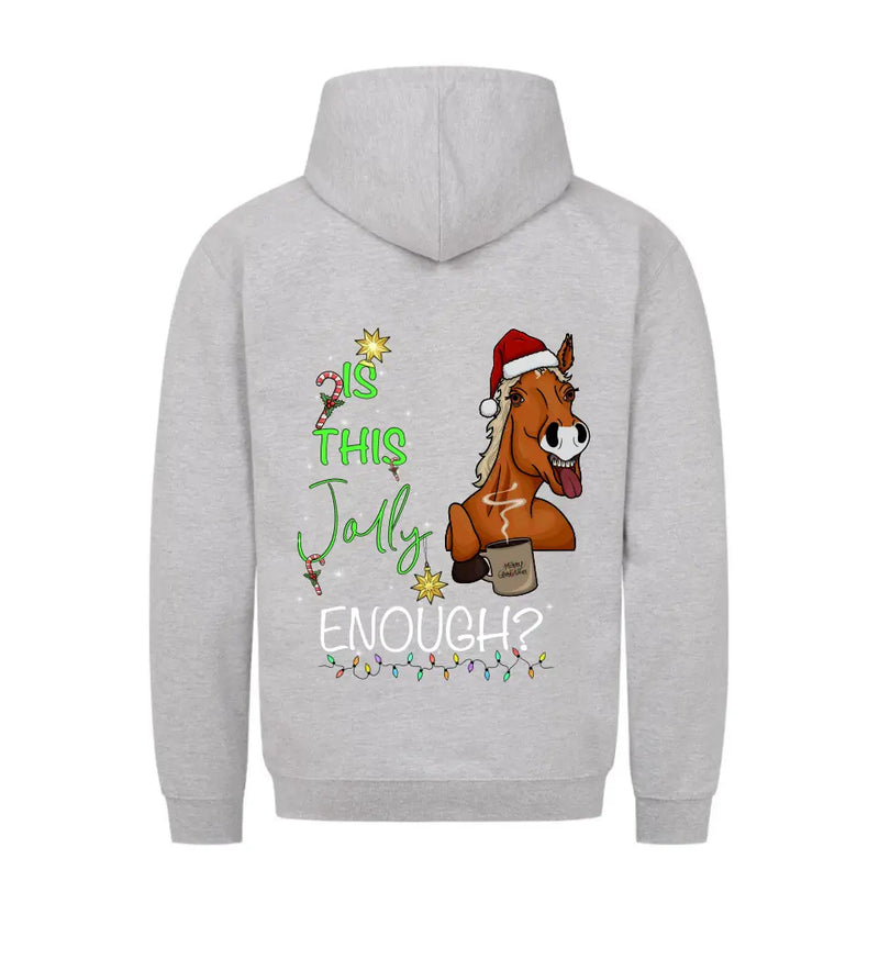 "jolly enough" Christmas Hoodie (personalisierbar)