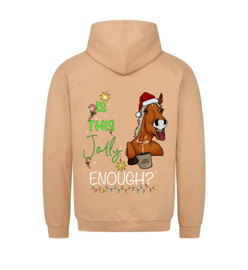 "jolly enough" Christmas Hoodie (personalisierbar)