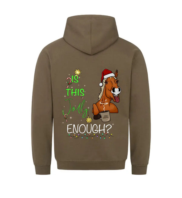 "jolly enough" Christmas Hoodie (personalisierbar)