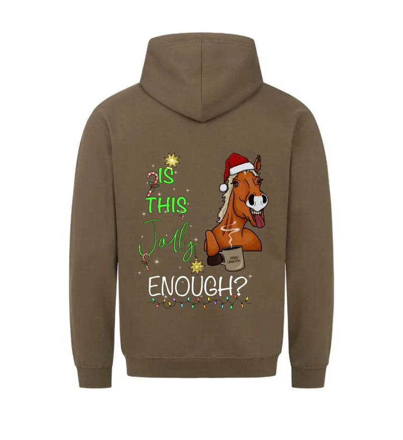 "jolly enough" Christmas Hoodie (personalisierbar)