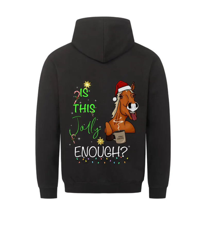 "jolly enough" Christmas Hoodie (personalisierbar)