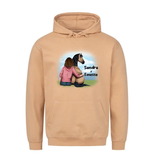 "Pferd und Frauchen" Hoodie Damen (personalisierbar)