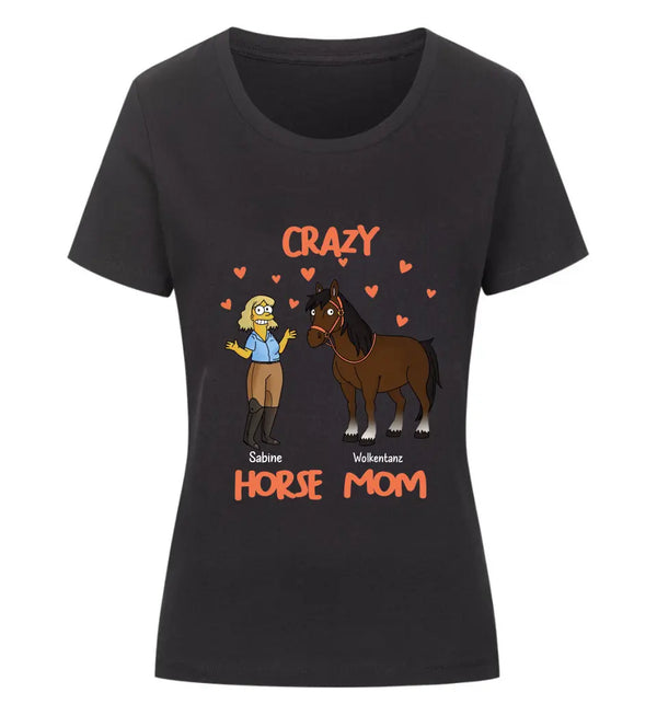 "crazy horse mom" T-Shirt Damen (personalizaisierbar)