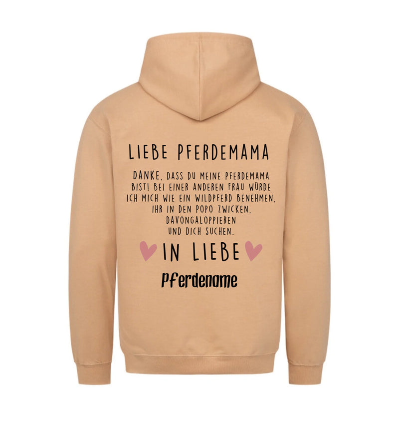 "Liebe Pferdemama" Hoodie Damen