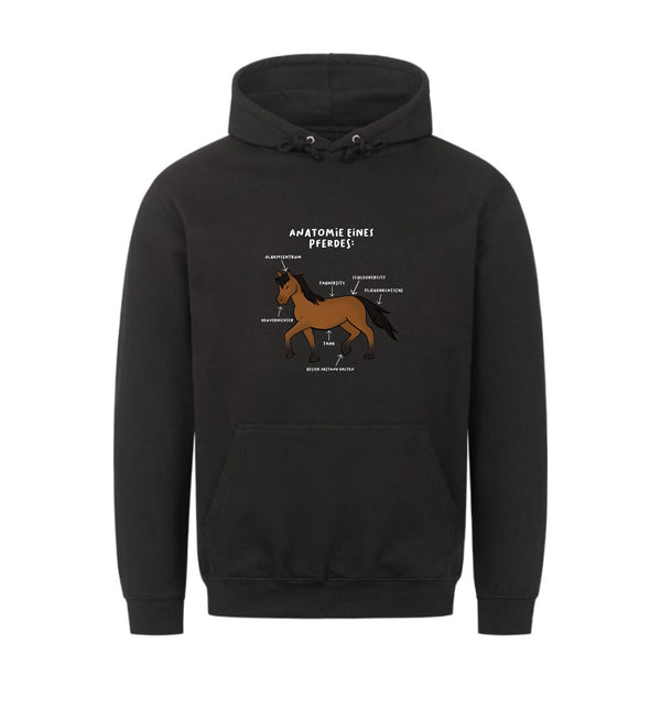 "Anatomie eines Pferdes" Hoodie unisex