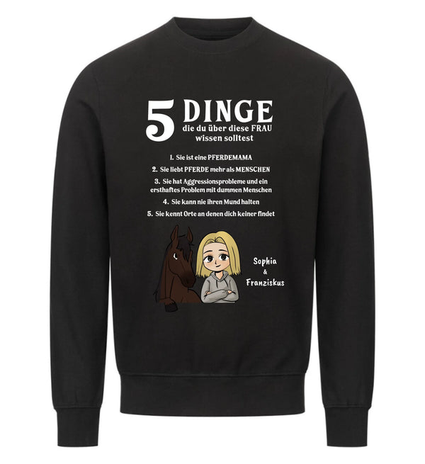 "5 Dinge" Sweater Damen