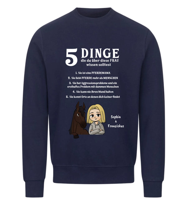 "5 Dinge" Sweater Damen