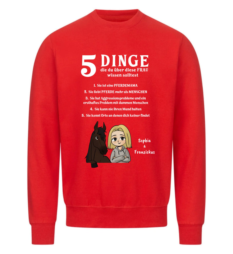 "5 Dinge" Sweater Damen