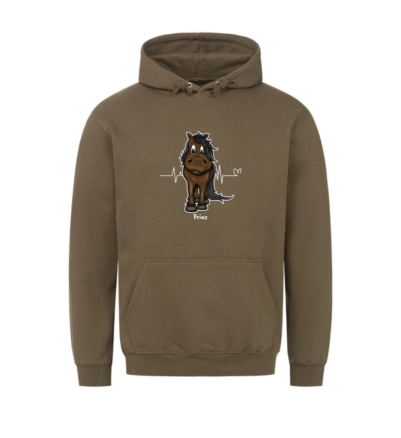 "Herzschlag" Hoodie unisex (personalisierbar)