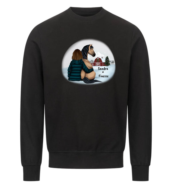"Christmas Pferd und Frauchen" Sweater unisex