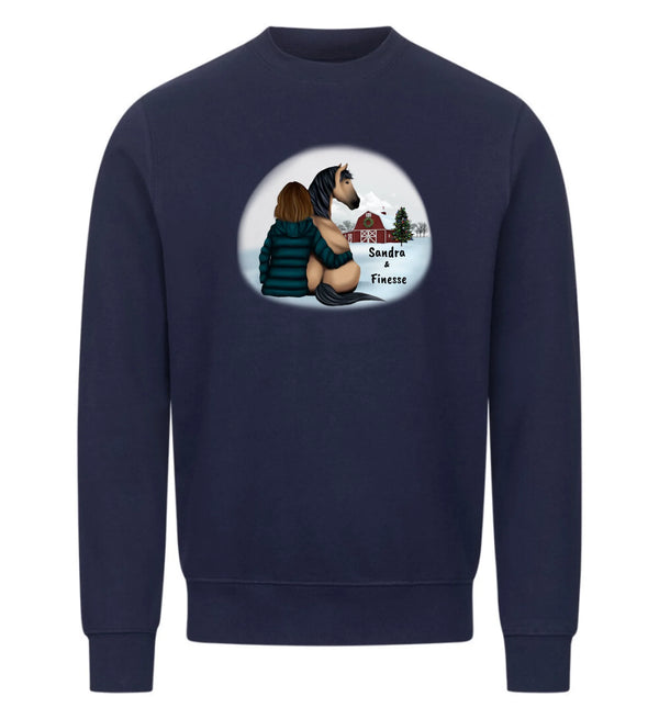 "Christmas Pferd und Frauchen" Sweater unisex