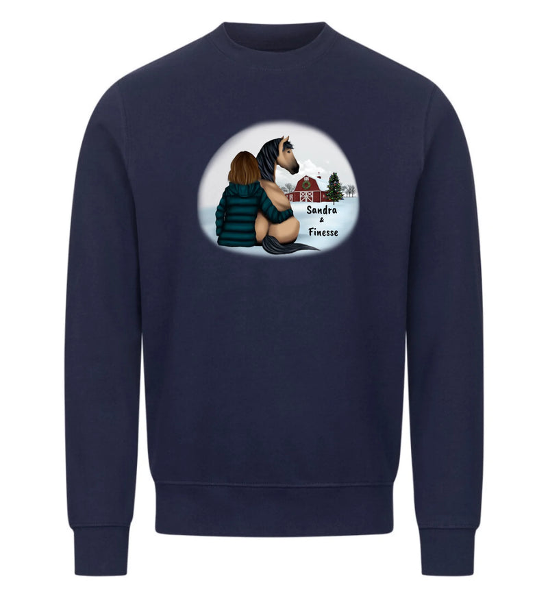 "Christmas Pferd und Frauchen" Sweater unisex