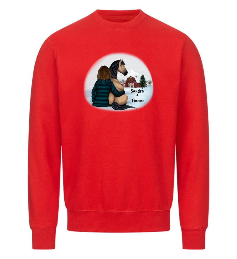 "Christmas Pferd und Frauchen" Sweater unisex