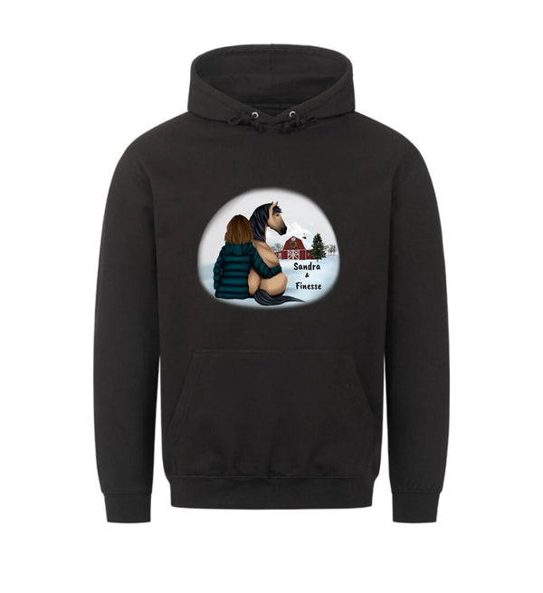 "Pferd und Frauchen Christmas Edition" Hoodie (personalisierbar)