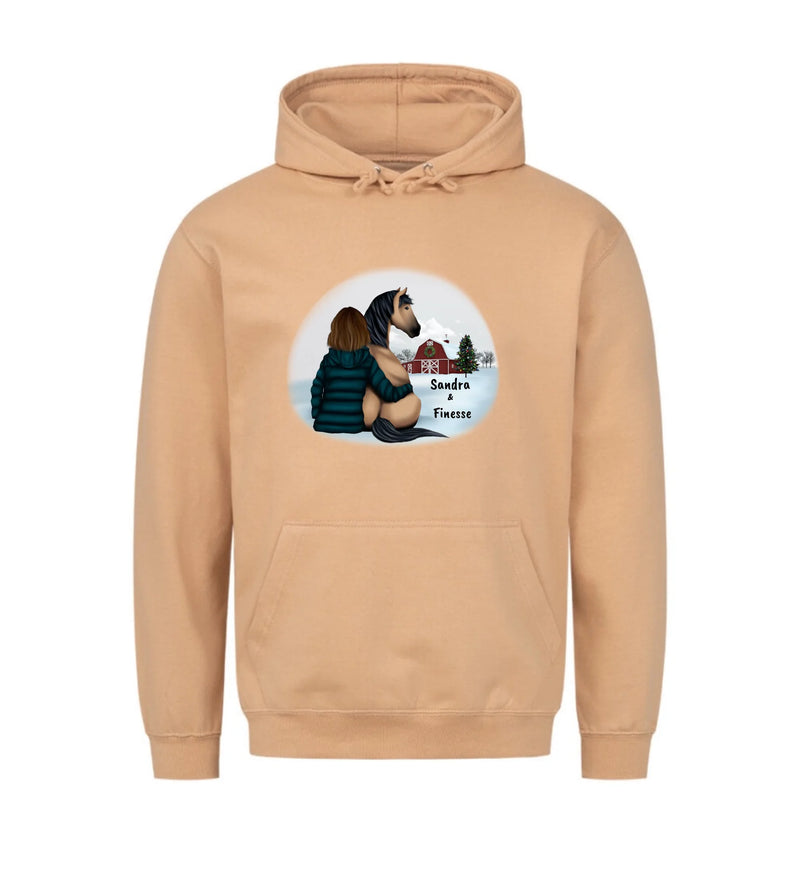 "Pferd und Frauchen Christmas Edition" Hoodie (personalisierbar)