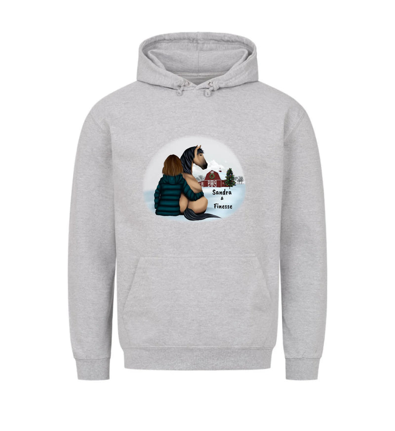"Pferd und Frauchen Christmas Edition" Hoodie (personalisierbar)