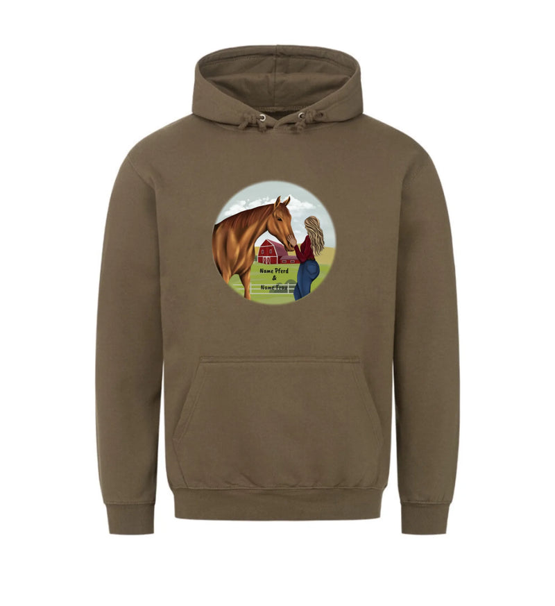 "Pferdefreundin" Hoodie Damen (personalisierbar)