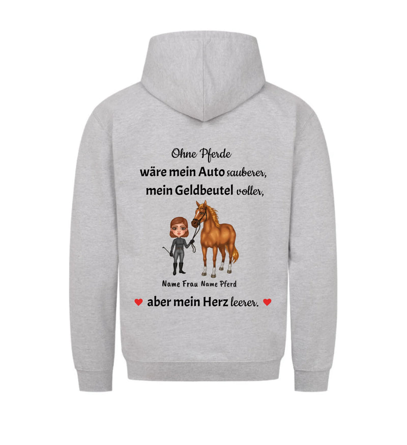 "ohne Pferde" Hoodie Damen
