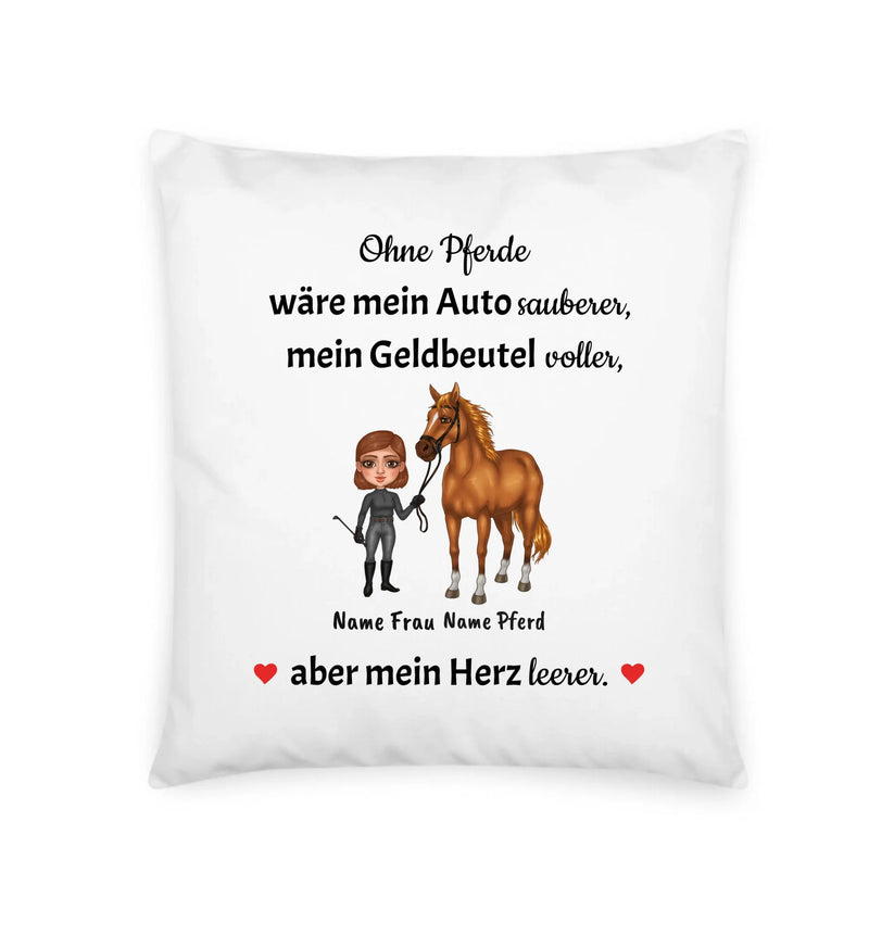 "ohne Pferde" Kissen (personalisierbar)