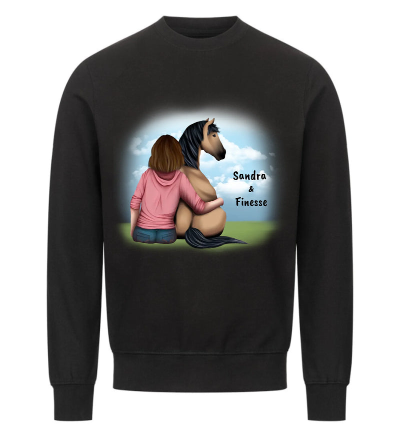 "Pferd und Frauchen" Sweater Damen
