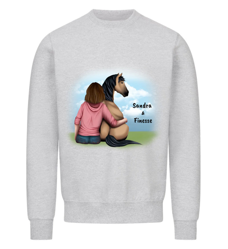 "Pferd und Frauchen" Sweater Damen