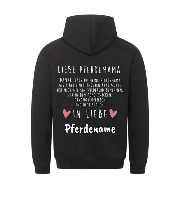 "Liebe Pferdemama" Hoodie Damen