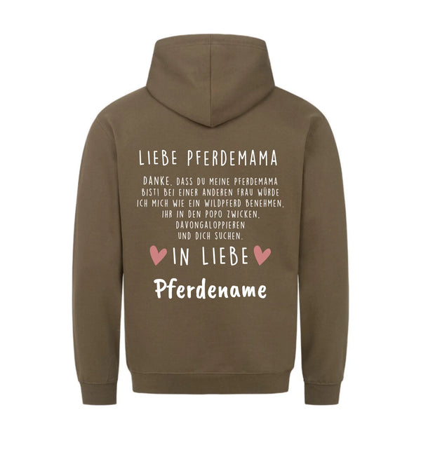 "Liebe Pferdemama" Hoodie Damen