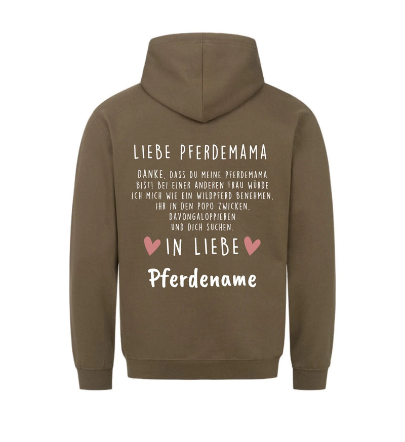 "Liebe Pferdemama" Hoodie Damen