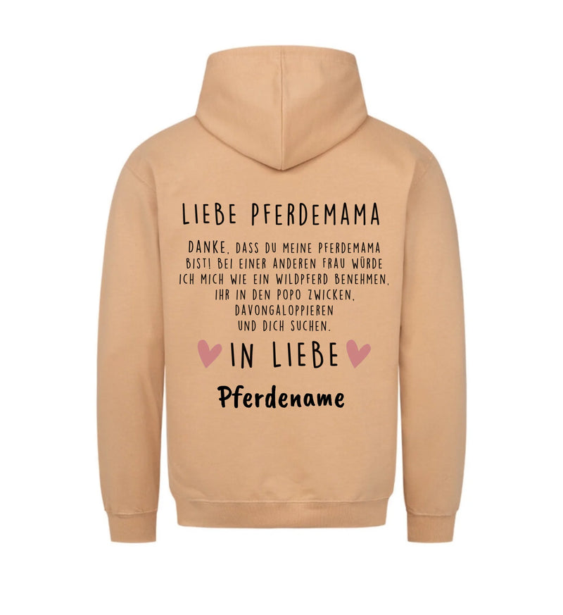 "Liebe Pferdemama" Hoodie Damen