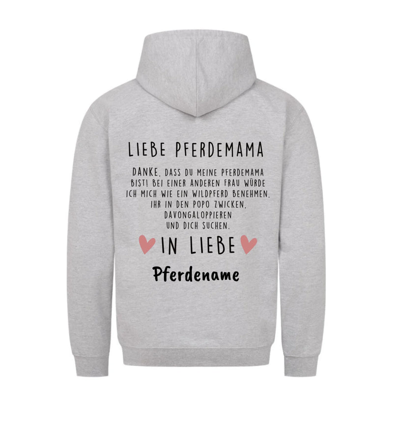 "Liebe Pferdemama" Hoodie Damen