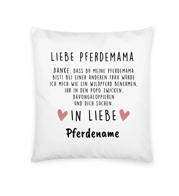 "Liebe Pferdemama" Kissen (personalisierbar)