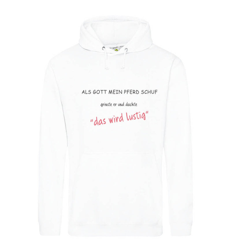 "als Gott mein Pferd schuf" Hoodie Herren