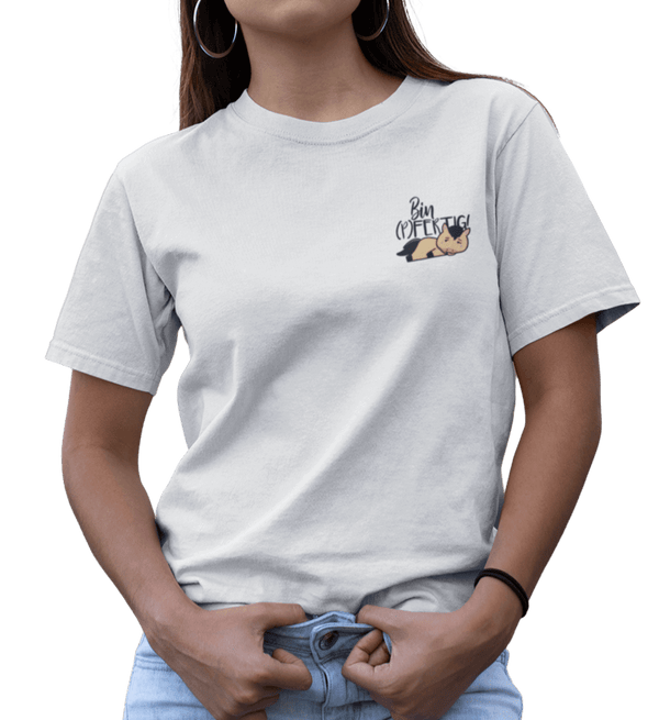 "Bin (p)fertig" Oversize T-Shirt Damen